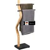 ELUNO Stand-Handtuchhalter freistehend Schwarz