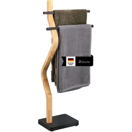 ELUNO Stand-Handtuchhalter freistehend Schwarz