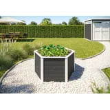 Weka Elementhochbeet 6-Eck 120 x 120 x 69 cm Grau