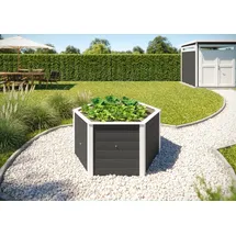 Weka Elementhochbeet 6-Eck 120 x 120 x 69 cm Grau