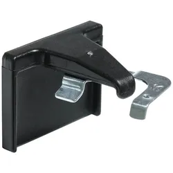 Gardinia Klebeträger-Set,Schwarz, Halterung für 25 mm Aluminium-Jalousien, rückstandslos entfernbar