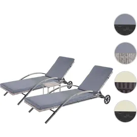 MCW Gartenliege 200 x 0 x 0 cm Grau