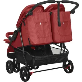 vidaXL Geschwisterwagen rot 10245