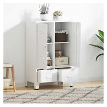 vidaXL Kleiderschrank 67 x 107 x 35 cm Weiß