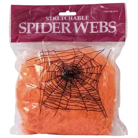 Europalms Halloween Spinnennetz orange 100g UV-aktiv