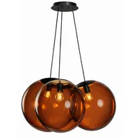 s.luce Orb Cluster 3-flg. 50 cm Rund Braun/Schwarz