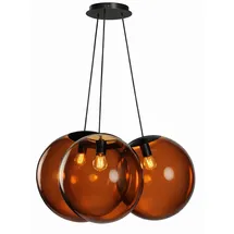 s.luce Orb Cluster 3-flg. 50 cm Rund Braun/Schwarz