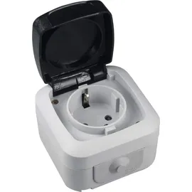 ChiliTec Gartensteckdose 1 St. Grau