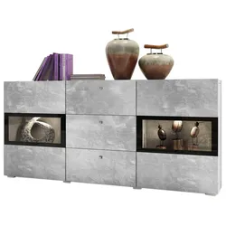 Sideboard INOSIGN "Baros", grau (beton, optik), Sideboards, Breite 132 cm