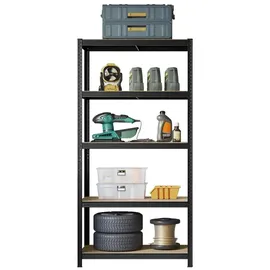 Songmics Lagerregal 50 cm x 100 cm x 200 cm Schwarz