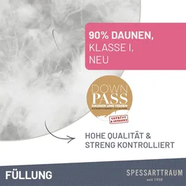 SPESSARTTRAUM Daunenkissen Kissen-Set FIRST CLASS 40 x 80 cm Weiß