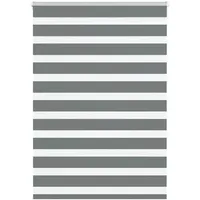 VidaXL Verdunklungsrollo, vidaXL, Zebrarollo Dunkelgrau 110x150 cm Stoffbreite 105,9
