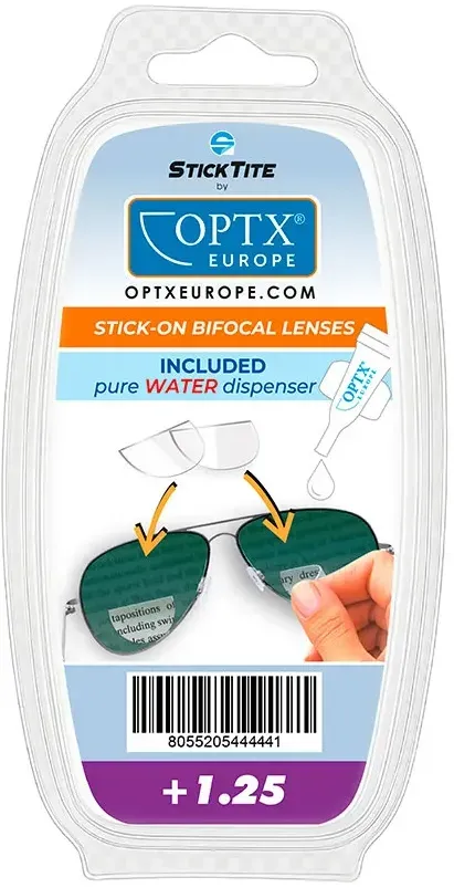 Sticktite Korrekturgläser Mit Reinigungsset 3 Cm - Clear - 1.75