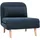 miliboo Schlafsessel AMIKO Polyester 80 x 90 x 100 cm Dunkelblau mit verstellbarer Rückenlehne