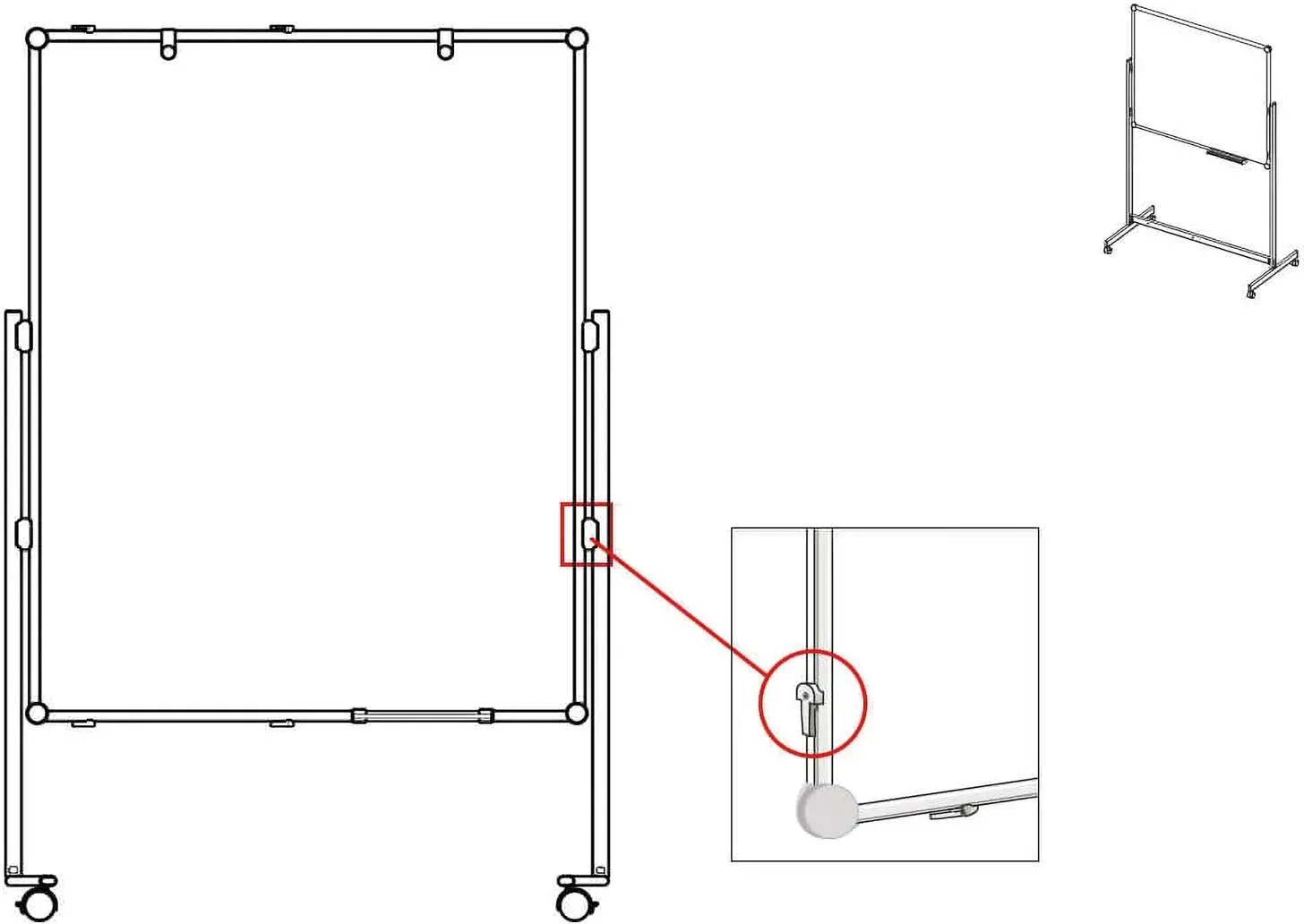 Halterung für Moderationstafeln und Mobile Whiteboards MAULpro