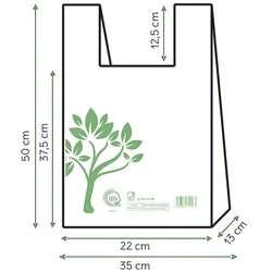 Hemdchenbeutel Home Compost “Be Eco!” 35x50cm 17,5μm (1.000 Stück)