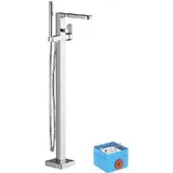 Ravak Chrome - Wannenarmatur CR 080.00 bodenstehend, mit Einbaukörper, Chrom X070101