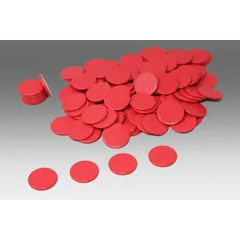 Wissner Spielchips rot (100 Stück) aus RE-Plastic® | Zählchips Marker Tokens ø 25 mm