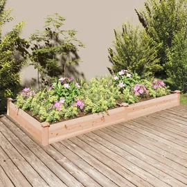 furnicato Hochbeet 240 x 120 x 25 cm Braun