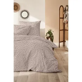 Primera Biber Bettwäsche Leo Beige 135 x 200 cm + 80 x 80 cm