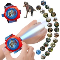 BSTCAR Dinosaurier Projektionsuhr mit 24 Bildern, 2 In 1 Digitale Projektionsuhr Armbanduhr Cartoon Elektronischer 3D Armbanduhr Spielzeug Geschenk für Kinder Jungen