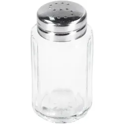 Salzstreuer, Glas und Edelstahl - 7x4cm - 1 Salzstreuer