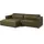 Livora Eckcouch Polyester Velours 2-Sitzer Grün