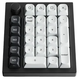 Keychron Q0 HE Kabelloser Magnetisches Numpad, 2,4 GHz/Bluetooth 5.1, Schnelltrigger, RGB, programmierbarer mit QMK, Hot-Swap-fähig, CNC-gefrästes Aluminium-Numpad für Mac, Windows und Linux – Schwarz