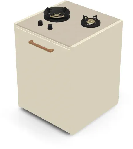 Brabura CT 60 Kochfeld - Pietra Di Osso / Perle Blanche / Holzgriff