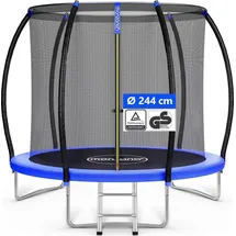 monzana Trampolin 244 x 305 cm inkl. Sicherheitsnetz und Leiter Schwarz