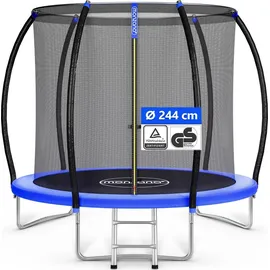 monzana Trampolin 244 x 305 cm inkl. Sicherheitsnetz und Leiter Schwarz