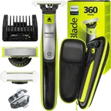 Philips OneBlade QP2734 Rasierer SkinProtect 360 Klinge Etui USB grün - Grün