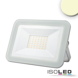 ISOLED LED Fluter PAD 30W, IP65, SMD, Alu-Druckguss, weiß, 30W 3000K 3020lm 120°, 100cm Kabel (offen) ISO-115108