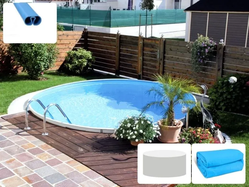 Stahlwandpool SPLASH Rundbecken / Rundpool 1,20 m hoch Folie 0,5 mm,Ø 4.50 m