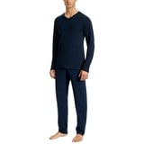 SCHIESSER Uncover by Schiesser Herren Pyjamas Schlafanzug lang, Nachtblau, 48 EU