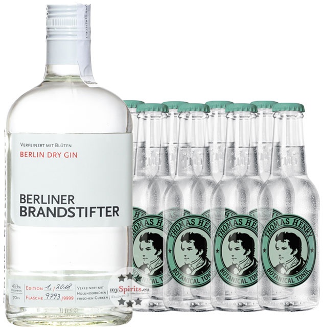 Berliner Brandstifter Gin & 8 x Thomas Henry Botanical Tonic