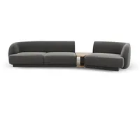 Micadoni Sofa Miley, modular 3-Sitzer grau
