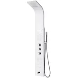 Aloni Duschpaneel mit Thermostat Duschsäule 5 Funktionen Regendusche Duschsystem mit Armatur Dusche Komplett Weiß