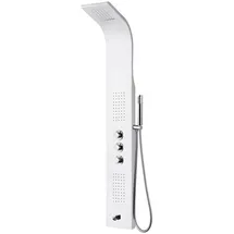 Aloni Duschpaneel mit Thermostat Duschsäule 5 Funktionen Regendusche Duschsystem mit Armatur Dusche Komplett Weiß