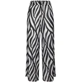 French Connection Strandhose Palazzohose Schwarz/Creme 42