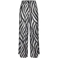 French Connection Strandhose Palazzohose Schwarz/Creme 42