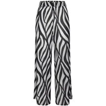 French Connection Strandhose Palazzohose Schwarz/Creme 42
