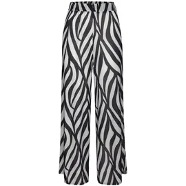 French Connection Strandhose Palazzohose Schwarz/Creme 42