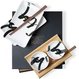 Moritz & Moritz Sushi Geschirr Set 8-tlg. für 2 Personen Schwarz