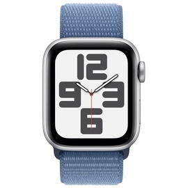 Apple Watch SE 2023 GPS + Cellular 40 mm Aluminiumgehäuse silber, Sport Loop winterblau