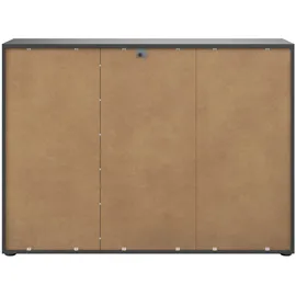 manjana möbel Kommode 135 x 98,7 x 40 cm Anthrazit matt / Schwarz