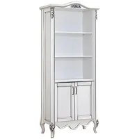 JV Möbel Kinderbücherregal Elegantes  weißes Holz  Buche massiv weiß