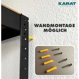 Karat Schwerlastregal Stahl 180 x 90 x 40 cm schwarz 2er Set