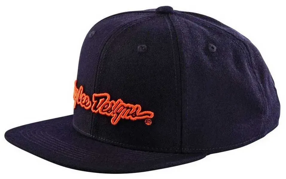 Troy Lee Designs Signature Kappe - Navy / Orange - One Size