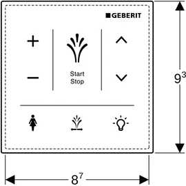 Geberit AquaClean Sela Wandbedienpanel Drückerplatte
